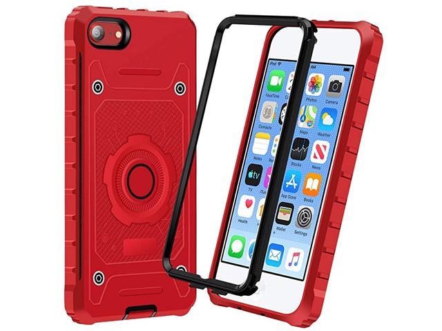 Touch 7 Case Touch 6 Case for iPod Touch 5 Case Heavy Duty Armor Cover Outdoor Sports Shockproof Shell Full Body Protection NonSlip Matte Phone