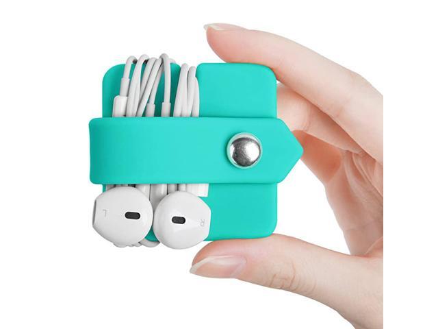 Cord Organizer Earbuds Holder Earphone Wrap Earphones Organizer Headset Headphone Earphone Wrap Winder Cord Manager Cable Winder Blue