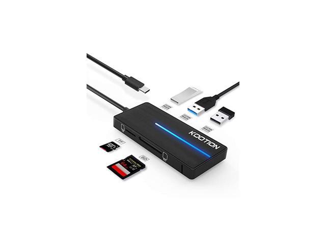 5in1 USBC Hub with SD Card Reader USB C to USB 30 Hub UltraSlim TypeC Hub USB 30 Adapter for SD CardMicro SD Card with LED Light 3 x USB 30 Port