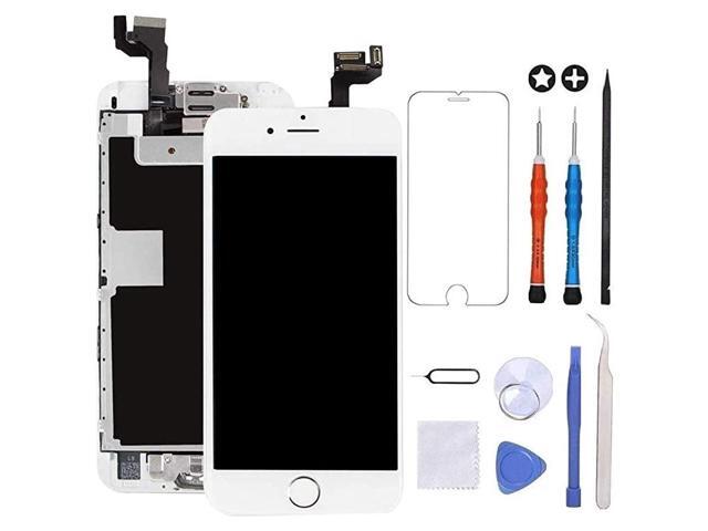 for iPhone 6s Plus Screen Replacement White Touch Display LCD Digitizer Full Assembly with Front CameraProximity SensorEar Speaker and Home Button