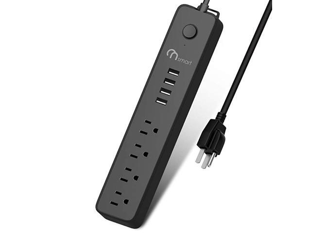 ON USB Surge Protector Power Strip 4 Multi Outlets with 4 USB Charging Ports 34A Total Output600J Surge Protector Power Bar 6 ft Long UL Cord Wall