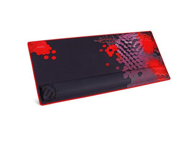 XXL Large Extended Gaming Mouse Pad with Ergonomic Memory Foam Wrist Rest Support 315 x 1378 x 1 inches AntiFray Stitching Soft Cushion Mat Surface