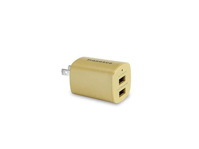 Compatible Dual USB Wall Charger for iPhone XSXRX876Plus iPad Samsung Galaxy and More Yellow
