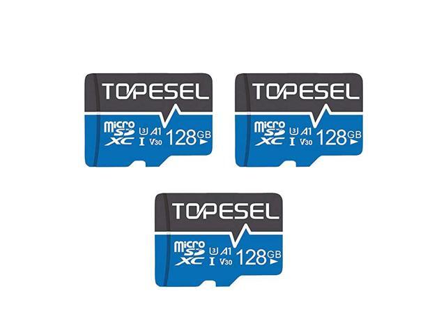 128GB Micro SD Card 3 Pack Memory Cards A1 V30 U3 Class 10 Micro SDXC UHSI TF Card for CemeraDroneDash Cam3 Pack U3 128GB