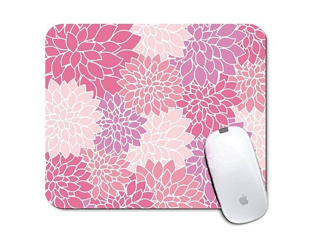 Rectangle Mouse Pad Printed Pink Flower Pattern NonSlip Rubber Comfortable Customized Computer Mouse Pad 945x787inch