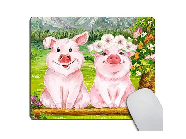 Mouse Pad Funny Pig Design Mousepad NonSlip Rubber Gaming Mouse Pad Rectangle Mouse Pads 95 X 79 Inch 240mmX200mmX3mm