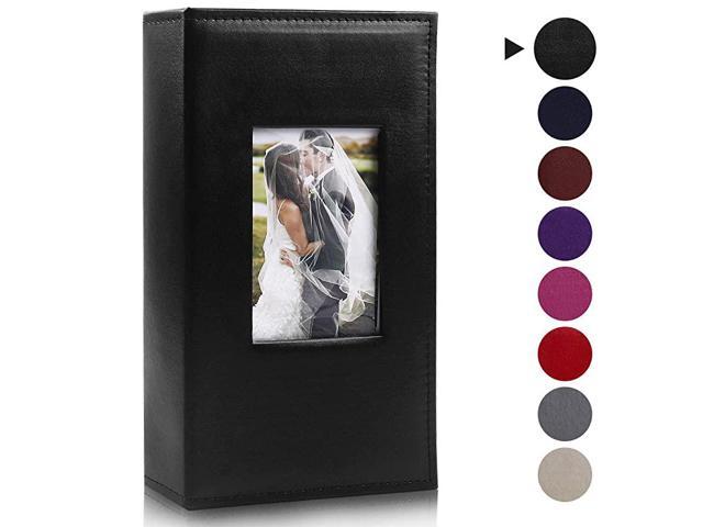 Cover PU Leather Photo Album Holds 300 Pocket Picture Book 4x6 Photo Album Sleeves Baby Boy Girl Family Small Photo Albums Memo Slot Wedding