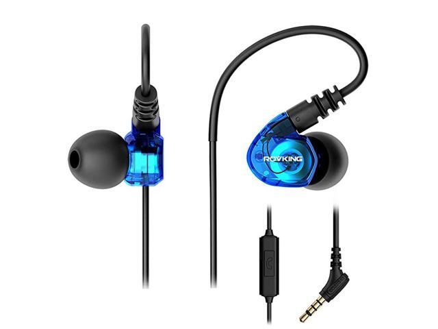 Over The Ear Earbuds for Running Wrap Around Ear Wired Sports Headphones for Workout Exercise Jogging Sweatproof in Ear Earphones Ear Buds with Mic