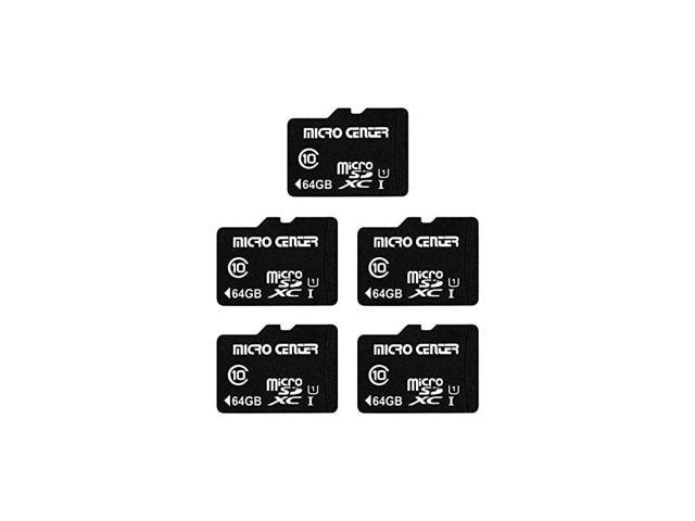 Center 64GB Class 10 SDXC Flash Memory Card with Adapter for Mobile Device Memory Cell Phone Tablet Drone5 Pack