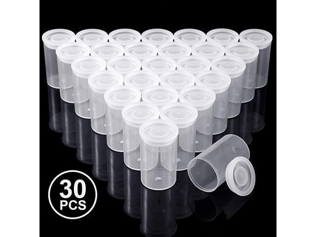 Pieces Plastic Film Canister Holder 35 mm Empty Camera Reel Containers Storage Containers Case with Lids for Storing Small Accessories Film Keys