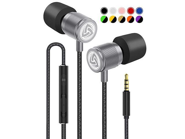 Wired Earbuds Ultra in Ear Headphones with Microphone Earphones with Mic and Volume Control Memory Foam Reinforced Cable Bass Compatible with