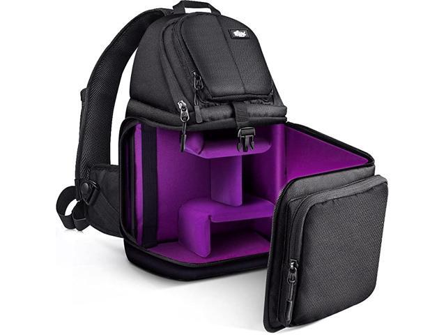 Camera Bag Sling Bag Style Camera Case Backpack with Modular Inserts Waterproof Rain Cover for DSLR Mirrorless Cameras Nikon Canon Sony Black
