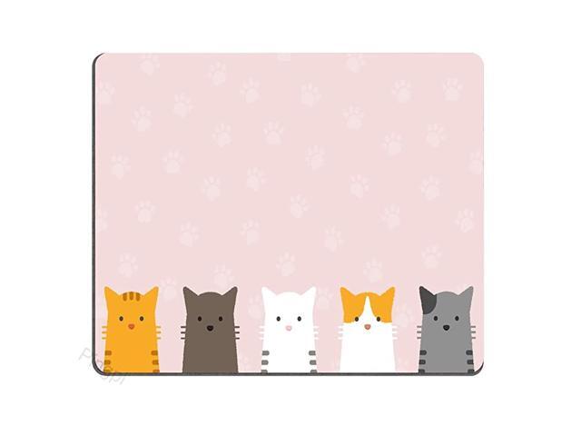 Mouse Pad CustomCute Flat Pastel cat Mouse pad Cat Paw Mouse pad Mousepad Nonslip Rubber Backing