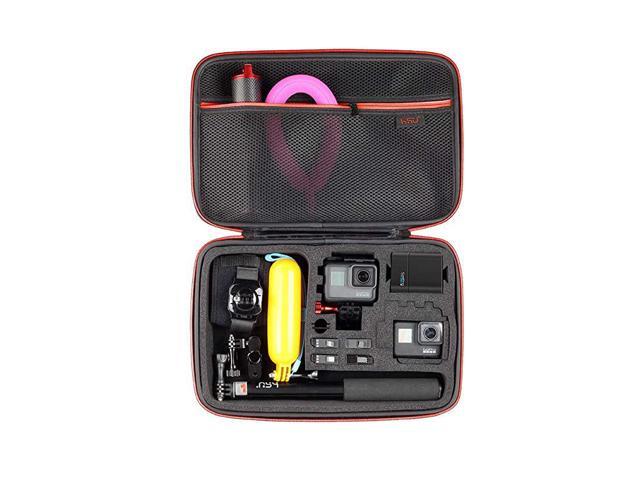 Large Carrying Case for GoPro Hero 9 2018 Hero 8 7 BlackHERO654+LCD Black Silver 3+ 3 2 and Accessories by with Fully Customizable Interior Carry