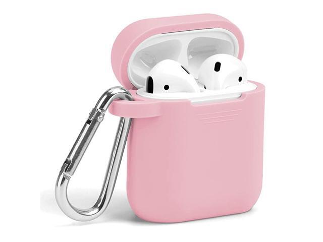 AirPods Case Silicone Protective Shockproof Wireless Charging Airpods Earbuds Case Cover Skin with Keychain Set Compatible for Apple AirPods 2 1