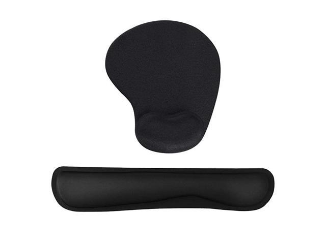 Keyboard and Mouse Pad with Gel Wrist Rest Support Memory Foam Set with Non Slip Rubber Base for Office Gaming Computer Laptop and Mac