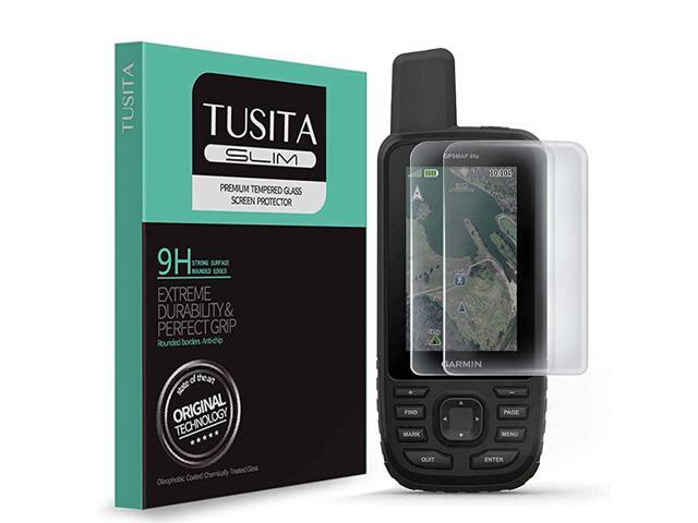 2PACK Tempered Glass Screen Protector Bundle Compatible with Garmin GPSMAP 66i 66s 66st HD Clarity Protective Film Handheld GPS Accessories
