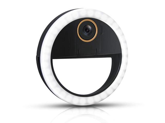 Selfie Light Ring Led Circle Clipon Selfie Fill Light with 36 Led Bubbles USB Rechargeable Portable for for iPhone Smart Phones Pads Makeup