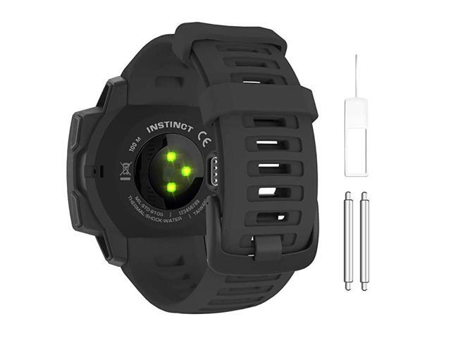 Watch Band Compatible with Garmin Instinct Sports GPS Smart Watch Soft Silicone Adjustable Replacement Strap Fit Garmin InstinctInstinct