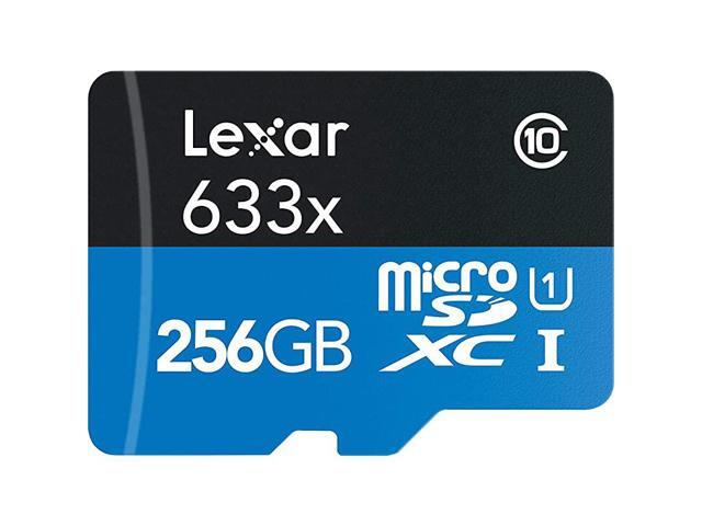 HighPerformance 633x 256GB MicroSDXC UHSI Card with SD Adapter LSDMI256BBNL633A
