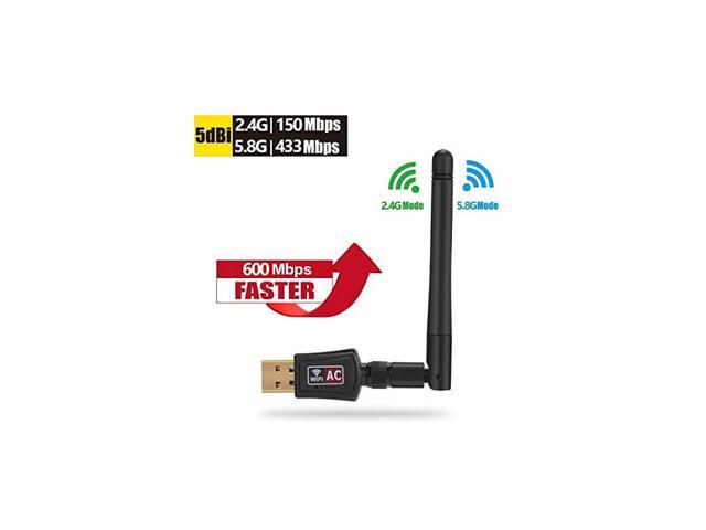 Mbps Dual Band 245Ghz Wireless USB WiFi Network Adapter wAntenna 80211