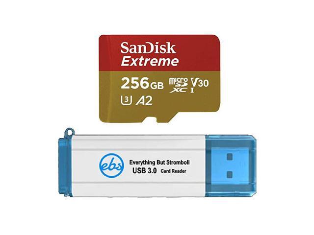 256GB Micro SDXC Memory Card Extreme Works with GoPro Hero 8 Black GoPro Max 360 Action Camera U3 V30 4K Class 10 SDSQXA1256GGN6MN Bundle with 1