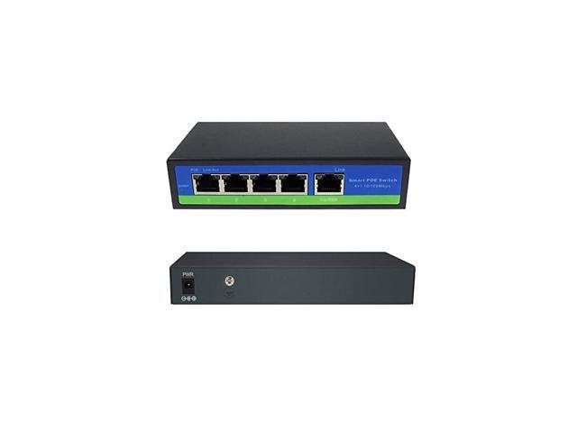 6Port Ethernet Switch with 4 PoE Ports + 2 Uplink 10100Mbps IEEE8023afat Support VLAN and Extended Mode
