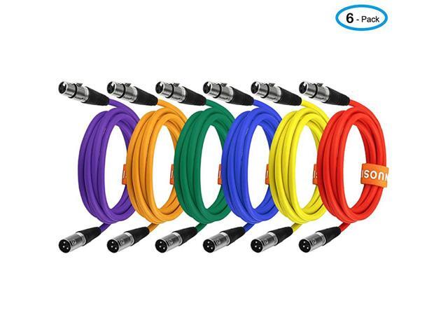 XLR Cable Microphone Cable 6 feet XLR Male to Female Microphone Cable 6 Colors 3pin Double Shielded Balanced Mic CableXLR Cable