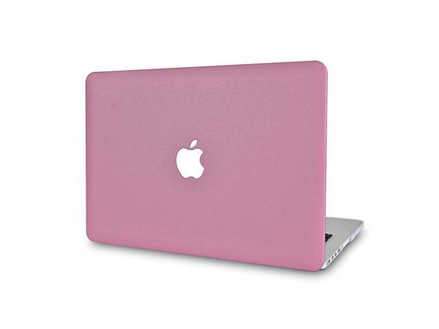 Laptop Case for MacBook Air 13 Italian Leather Hard Shell Cover A1466A1369 Pink Leather