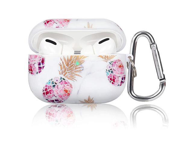 Airpod Pro Case 3 in 1 Cute Printed Design Hard Airpods Accessories Protective Cover Case Portable Shockproof Girls Women Men with KeychainStrap