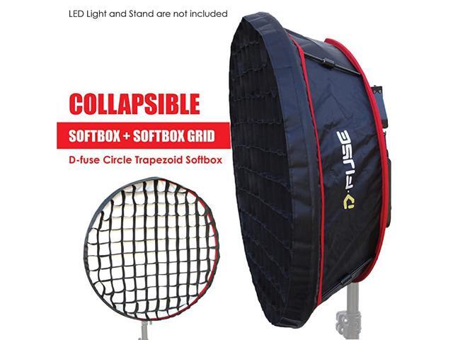 DFuse Combo Circle Large LED Light Panel Softbox DFuse Softbox Circle Grid 115x115 New Patented Magnetic Tubular Lock System