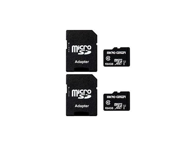 Center 64GB Class 10 SDXC Flash Memory Card with Adapter 2 Pack