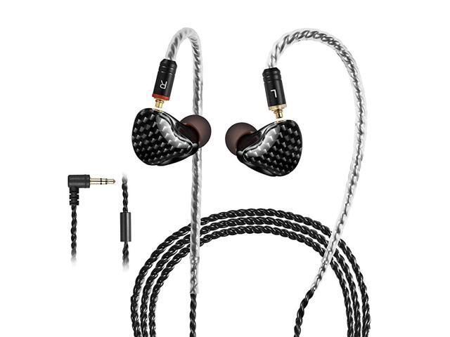 Monitors Newest Updated Version Wired Earbuds HeadphonesEarphonesHeadset Dual Drivers with MMCX Detachable Cables NoiseIsolating Sweatproof