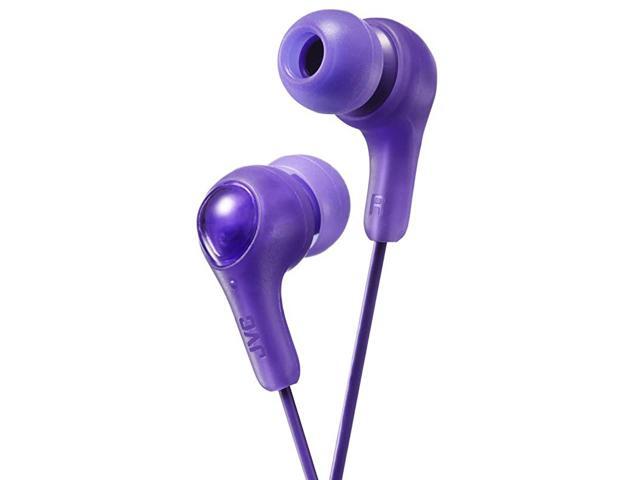 Gumy in Ear Earbud Headphones Powerful Sound Comfortable and Secure Fit Silicone Ear Pieces SML HAFX7V Violet