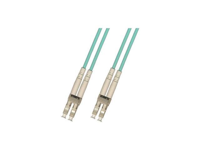 Meter 10Gb OM3 Multimode Duplex Fiber Optic Cable 50125 LC to LC Aqua
