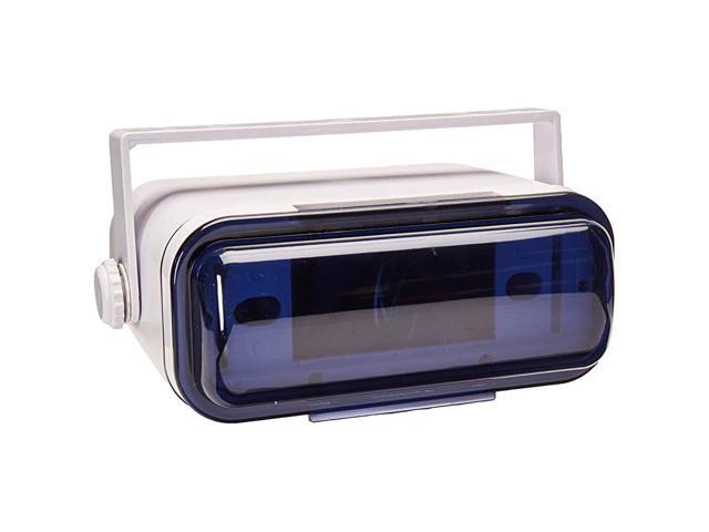 Durable Universal Marine Stereo Cover Water Resistant Boat Radio Protector Shield with Flipup Door Neoprene Gasket Compatible with Dual Shaft DIN