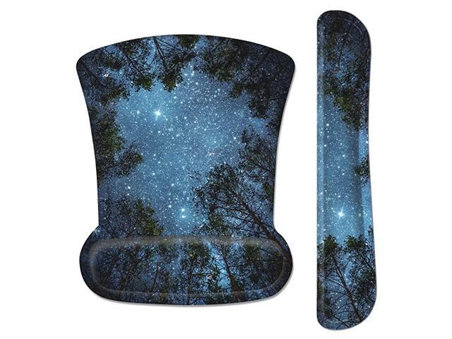 Ergonomic Mouse Pad with Wrist Support and Keyboard Wrist Rest Pad Cute Wrist Pad with NonSlip Rubber Base and Raised Memory Foam Easy Typing Pain