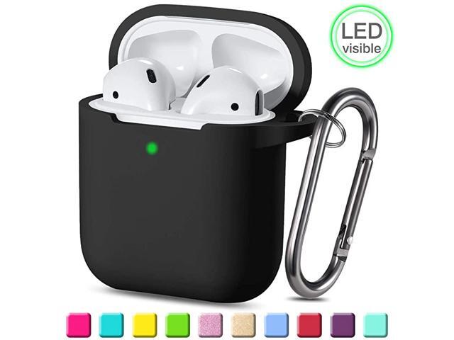 Protective Cover Designed for AirPod Case Front LED Visible Silicone Cases Cover Skin Compatible with AirPods 2 1 Charging Case with Keychain Boys