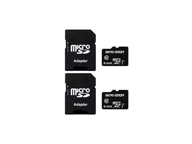 Center 128GB microSDXC Class 10 Flash Memory Card with Adapter Twin Pack