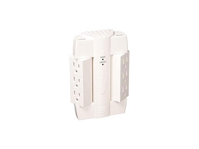 Swivel Space Saving 2 USB Port Surge Protector Wall Tap Android iPad iPhone iPod Compatible 2100 Joules 21 AMP Charge White Finish7791301