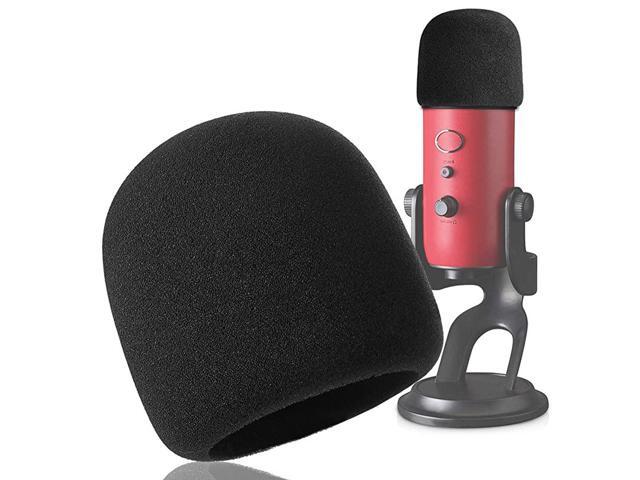 Foam Microphone Windscreen Mic Cover Pop Filter for Blue Yeti Yeti Pro Condenser Microphones Black