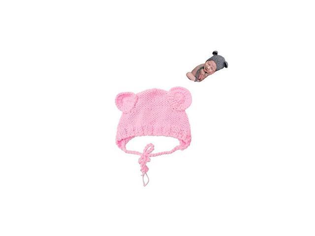 Baby Photography Bear Hat Accessories Beanie Photo Props Outfits Crochet Hat for Boy Girl Photographic Shoot
