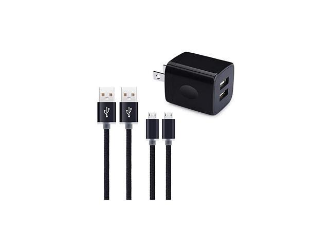 Micro USB Wall Charger Micro USB Cable 6ft Android Phone Cord with Dual Port USB Charger Plug Charging Block for Samsung Galaxy S7 S6 J8 J7 J6 J5