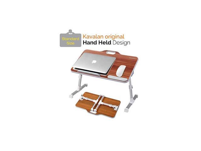 Laptop Stand Foldable Laptop Table w Top Handle Adjustable Height Desk Serving Tray on Couch Standing Dining Table on SofaFloor Ideal for Reading
