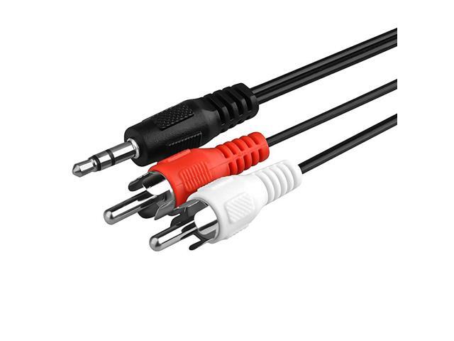 STEREO MINI 35MM TO DUAL RCA AUDIO CABLE MINI 35MM TO TWO RCA PLUG 6FT