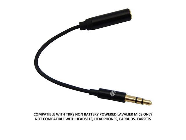 TRRS to TRS Male to Female 4pin 3pin 3 to 2 Rings Adapter for Small Mini Lavalier Lapel Omnidirectional Condenser Microphone Apple iPhone Android