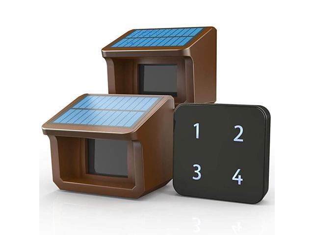 Solar Driveway Alarm SystemUp to 70FT Wide Sensor Range 3 Adjustable SensitivitiesFully Weatherproof Outdoor Motion SensorDetector DIY Security