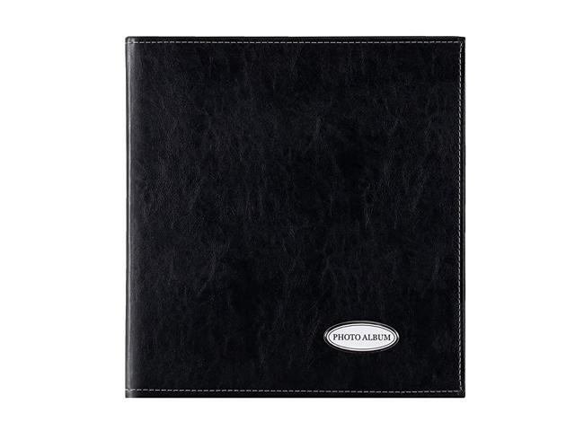 Picutre Album 4x6 500 s Extra Large Capacity Leather Cover Wedding Family Albums Holds 500 Horizontal and Vertical 4x6 s with Black Pages Black