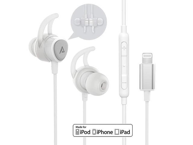 Lightning Headphones Earphones Magnetic Earbuds inEar MFi Certified with Microphone Controller for Sports Workout Compatible with iPhone 12 iPhone