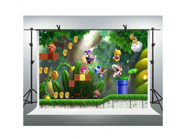 Coins Game Backdrops for Photography 10x7ft Online Cartoon Image Background Baby Child Newborn Shower Birthday Theme Party Wallpaper Photo Booth